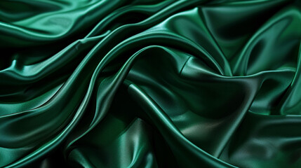 Obraz premium plain wave luxuries green of fabric