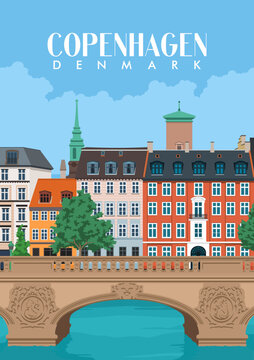 The bridge vintage on copenhagen denmark daylight