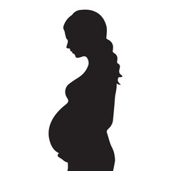 Pregnant Women Clipart - High-Quality EPS Vector Illustration for Maternity, Baby Shower, and Motherhood Designs