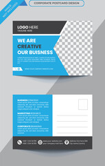 Simple corporate post card template design