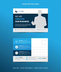 Obraz premium Simple corporate post card template design