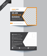 Simple corporate post card template design