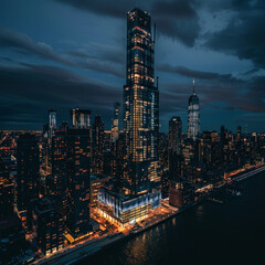 Fototapeta premium portrait modern high building