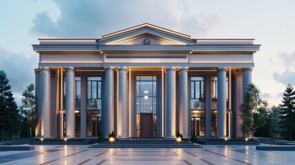 Obraz premium realistic photography of lawyers building 