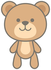 Cute baby element in Children Style Cartoon illustration teddy bear
