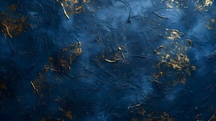 Obraz premium Elegant Navy Blue Background with Luxurious Metallic Gold Flecks for Premium Branding Mockup