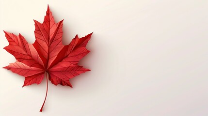 Happy Canada Day Background with Red Maple Leaves Illustration