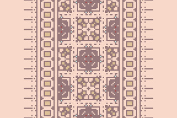 Geometric ethnic oriental ikat pattern traditional Design for background
,carpet,wallpaper,clothing,wrapping,Batik,fabric,Vector illustration.embroidery style.