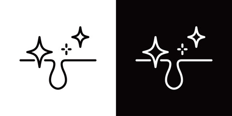 シンプルな綺麗な毛穴のラインアイコン