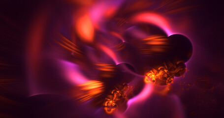Fototapeta premium 3D manual Fractal illustration. Abstract rendering multicolor technology light background. The illustration is not generated by AI.