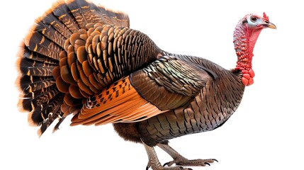 Turkey bird isolated on white background