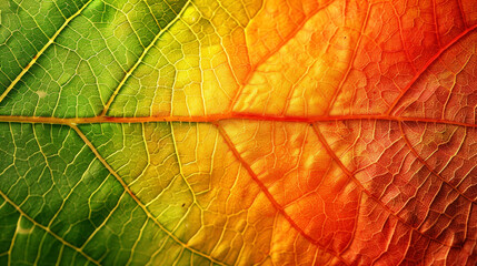 closeup leaf of autumn