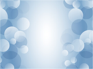 爽やかな清涼感溢れる泡模様イメージの水玉背景素材_ブルー