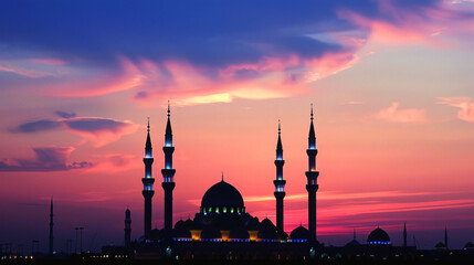 illustration capture beautiful of mosque