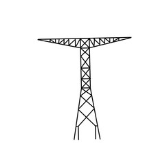 Electric tower line vector