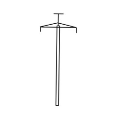 Electric tower line vector