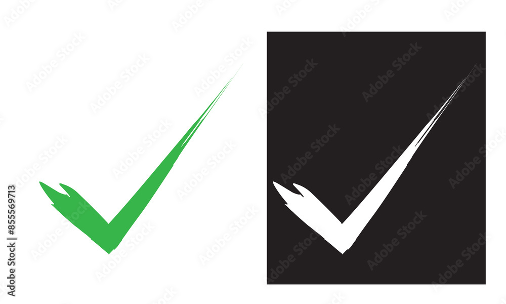 Wall mural checkmark done icon. check mark select tick icon. vector illustration. eps 10