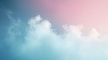 Obraz premium Soft Gradient Background with Blended Blue and White Tones for Mockup and Copy Space