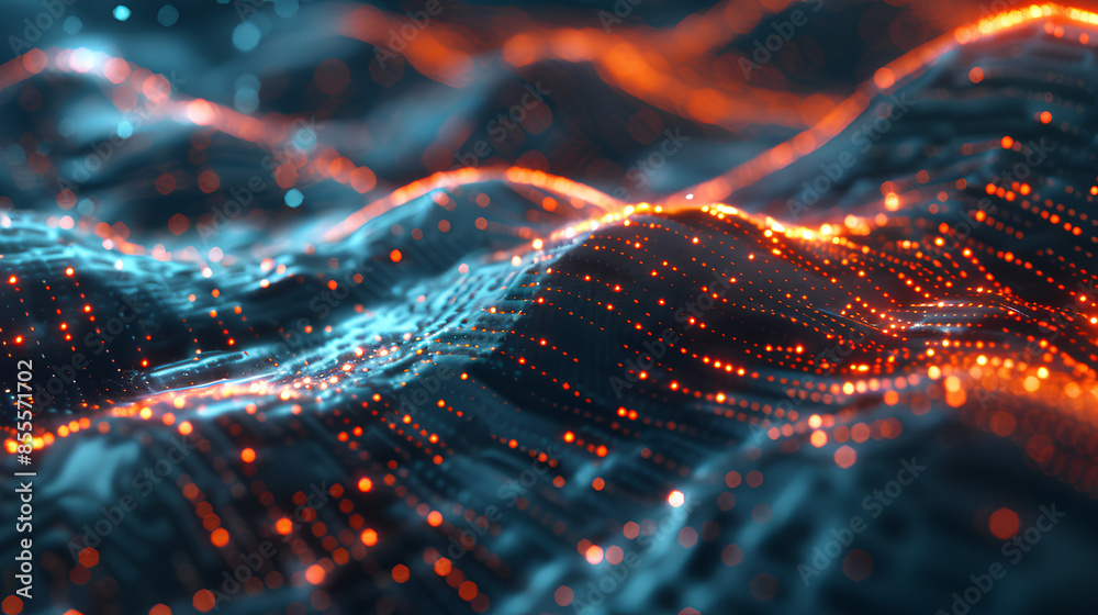 Poster abstract technology background. artificial intelligence. science background. big data visualization