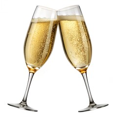 Zwei Sektgläser - Abstoßen und Feiern - Prost