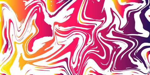 Abstract bright multicolored Liquid marble mixed oil paints. Red and White Marbleized Stripes with Splash of paint. Colorful Hydro painting liquid design.