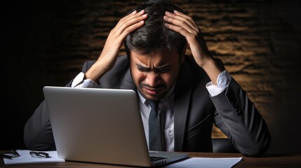 businessman with laptop