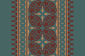 Ethnic pattern vector background. seamless pattern traditional, Design for background, wallpaper, Batik, fabric, carpet, clothing, wrapping, and textile. ethnic pattern Vector illustration.