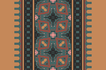 Ethnic pattern vector background. seamless pattern traditional, Design for background, wallpaper, Batik, fabric, carpet, clothing, wrapping, and textile. ethnic pattern Vector illustration.