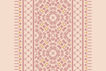 Ethnic pattern vector background. seamless pattern traditional, Design for background, wallpaper, Batik, fabric, carpet, clothing, wrapping, and textile. ethnic pattern Vector illustration.