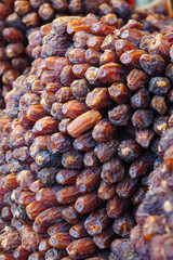  many date fruits display for sale at local market 