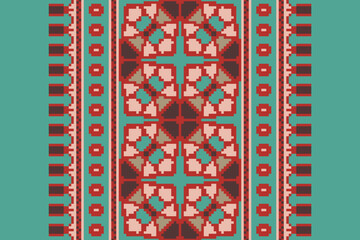 Ethnic pattern vector background. seamless pattern traditional, Design for background, wallpaper, Batik, fabric, carpet, clothing, wrapping, and textile. ethnic pattern Vector illustration.