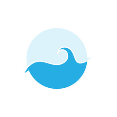 Wave logo design template vector,editable eps 10.