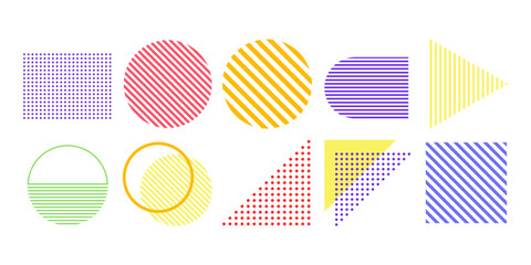 Geometric Memphis Shape SET