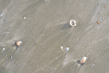 details of sand that were eroded by sea water Along the coast of Thailand
