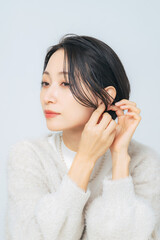ミドル女性のビューティーポートレート　スキンケア　コスメ