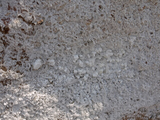 Сystal texture of Mineral Deposits on rock face, volcanic activity on Ibusuki coast, Kagoshima