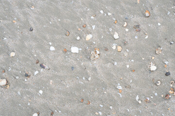 details of sand that were eroded by sea water Along the coast of Thailand
