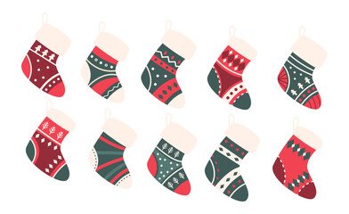 Christmas Stocking Illustration Set