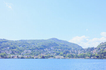 イタリア、コモレイクの美しい景色