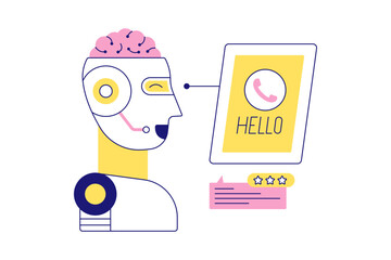 Illustration of AI Customer Service