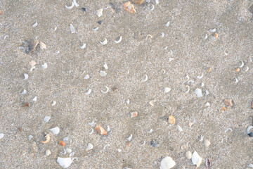 details of sand that were eroded by sea water Along the coast of Thailand