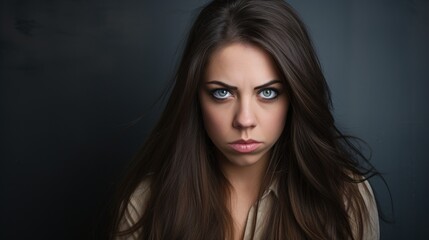 Fototapeta premium portrait of an angry woman