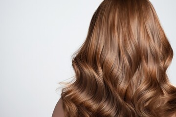 Naklejka premium Brown hair on white background