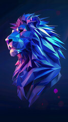 Obraz premium low poly lion vector illustration 
