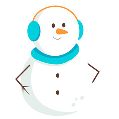 Winter Snowman Illustration