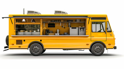 Food truck isolated on white background vector image