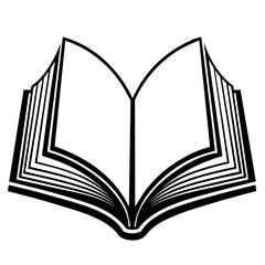 opened book line art, generative AI