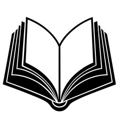 opened book line art, generative AI