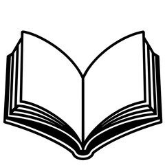 opened book line art, generative AI