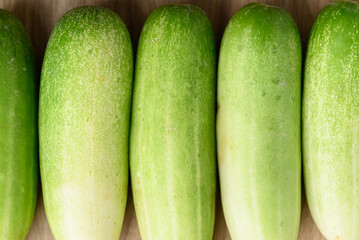 Fresh cucumber texture background, Organic vegetable, Food ingredient